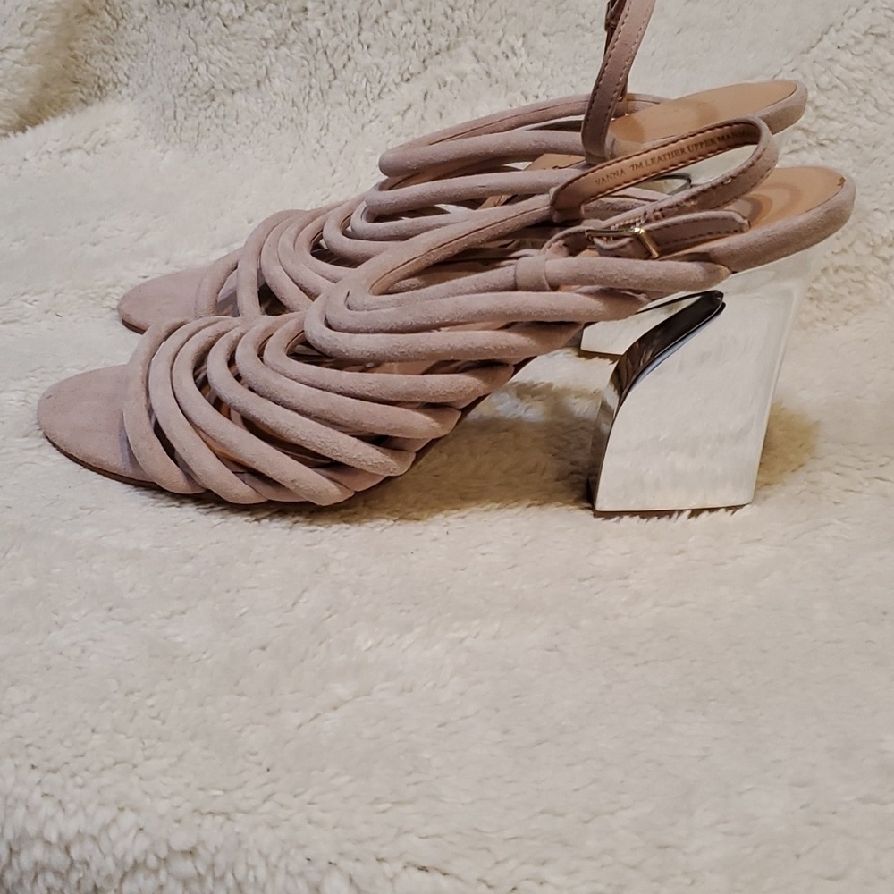 Halston Heritage Vanna Leather Uppers Sandals SZ 7